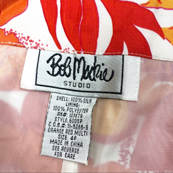 Bob Mackie  Floral Print 100% Silk Pants 4P - Picture 9 of 10